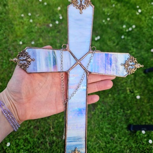 Gyöngyházkereszt, Otthon & Életmód, Vallás, Kereszt, Üvegművészet, Ötvös, MESKA