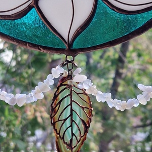 Lótusz napfogó kék holdkehelyben - otthon & életmód - dekoráció - ajtó- és ablak dekoráció - ablakdísz - Meska.hu