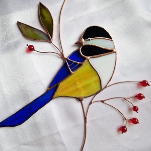 Kékcinege ablakdísz - Meska.hu