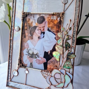 True Love gyöngyházas esküvői fotókeret  - esküvő - emlék & ajándék - nászajándék - esküvői pénzátadó képkeret - Meska.hu