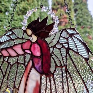 Kristályos Arkangyal nagy méretű - otthon & életmód - dekoráció - ajtó- és ablak dekoráció - ablakdísz - Meska.hu