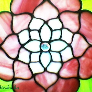 Mandala tiffany ablakdísz - otthon & életmód - dekoráció - ajtó- és ablak dekoráció - ablakdísz - Meska.hu