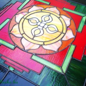 Tibeti mandala-világító tiffany falikép - Meska.hu