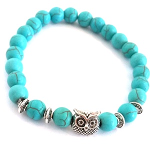 OWL karkötő -kék - Meska.hu