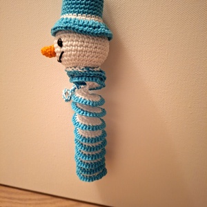 Hóember dísz � amigurumi - karácsony - karácsonyi lakásdekoráció - karácsonyi lakásdíszek - Meska.hu