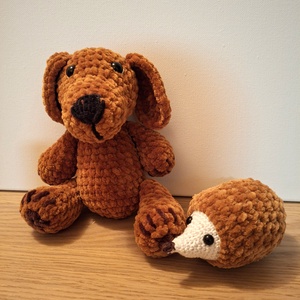 Plüss kutyus és sünike � amigurumi barátok - Meska.hu