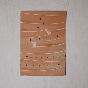 Szeretlek A6 print - művészet - grafika & illusztráció - Meska.hu