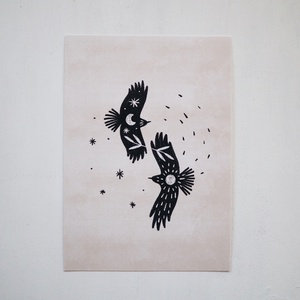 Szárnyalás A6 print - művészet - grafika & illusztráció - művészi nyomat - Meska.hu