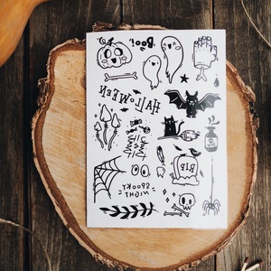 Ideiglenes tetkó // HALLOWEEN (A6 méretű ív) - otthon & életmód - papír, írószer - ideiglenes tetoválás - Meska.hu
