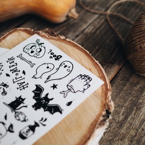 Ideiglenes tetkó // HALLOWEEN (A6 méretű ív) - otthon & életmód - papír, írószer - ideiglenes tetoválás - Meska.hu