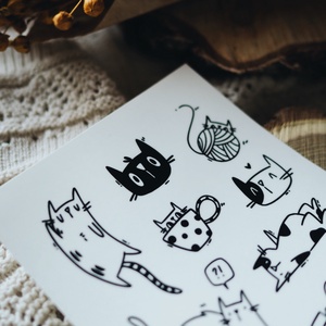 Ideiglenes tetkó // CICÁK (A6 méretű ív) - művészet - grafika & illusztráció - digitális - Meska.hu