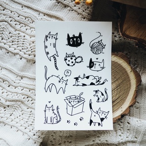 Ideiglenes tetkó // CICÁK (A6 méretű ív) - művészet - grafika & illusztráció - digitális - Meska.hu