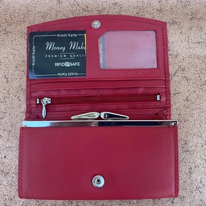 Női  bőr pénztárca RFID védelemmel - táska & tok - pénztárca & más tok - pénztárca - Meska.hu