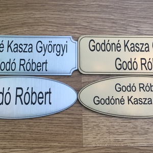 Gravírozott ajtó névtábla, postaláda, házszám - otthon & életmód - dekoráció - ajtó- és ablak dekoráció - ajtótábla - Meska.hu