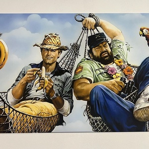 Vászonkép tekercsben, Bud Sepencer - Terence Hill , Kincs, ami nincs 100x60 cm - otthon & életmód - dekoráció - kép & falikép - vászonkép - Meska.hu