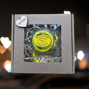 Mérőszalag egyedi gravírozással, dobozban - kellékek & szerszámok - vegyes alapanyag - egyéb alapanyag - Meska.hu