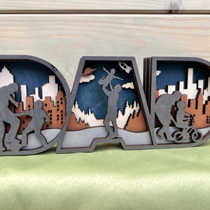 Rétegelt lemezből készült dekoráció, anya, apa - Meska.hu