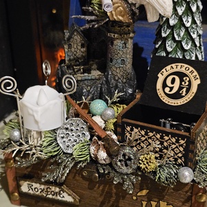 Harry Potter Artdecor karácsonyi jelenet - karácsony - karácsonyi lakásdekoráció - ünnepi asztaldekoráció - Meska.hu