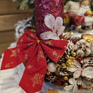 Prémium téli jelenetes adventi asztalidísz - karácsony - karácsonyi lakásdekoráció - ünnepi asztaldekoráció - Meska.hu