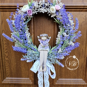 Levendulás kopogtató - otthon & életmód - dekoráció - ajtó- és ablak dekoráció - ajtódísz & kopogtató - Meska.hu