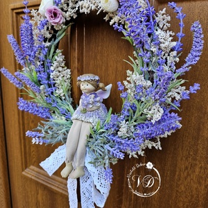 Levendulás kopogtató - otthon & életmód - dekoráció - ajtó- és ablak dekoráció - ajtódísz & kopogtató - Meska.hu