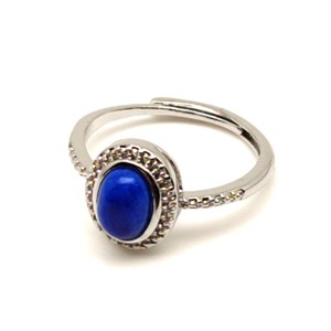 Energetizáló lapis lazuli ásvány gyűrű állítható 8x5mm - Meska.hu