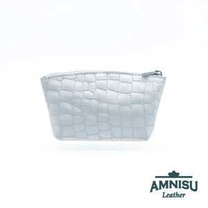 Fehér lakk krokkómintás egy cipzáras egyenes swarovski köves kulcstartó E3013 -  - Meska.hu