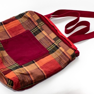 Bordó patchwork táska - táska & tok - kézitáska & válltáska - válltáska - Meska.hu