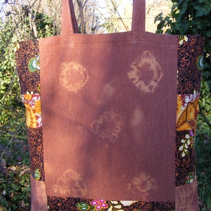 Barna batik vászontáska - táska & tok - bevásárlás & shopper táska - shopper, textiltáska, szatyor - Meska.hu