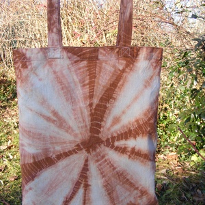 Rozsda batik vászontáska - táska & tok - bevásárlás & shopper táska - shopper, textiltáska, szatyor - Meska.hu