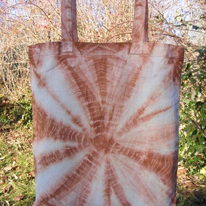 Rozsda batik vászontáska - táska & tok - bevásárlás & shopper táska - shopper, textiltáska, szatyor - Meska.hu