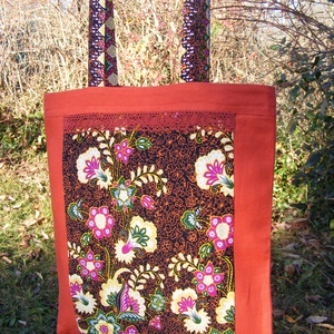 Narancs -afrikai vászontáska, Táska & Tok, Bevásárlás & Shopper táska, Shopper, textiltáska, szatyor, , MESKA