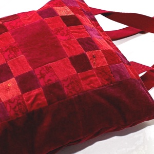 Bordó patchwork táska - Meska.hu