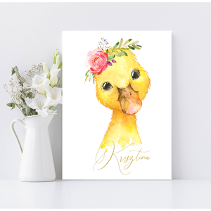 Kiskacsa vagy Kisló 30x20 cm fa tábla baba/gyerekszobába - művészet - grafika & illusztráció - Meska.hu