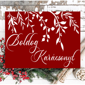 Boldog karácsonyt 40x30 cm fa tábla - karácsony - karácsonyi lakásdekoráció - Meska.hu