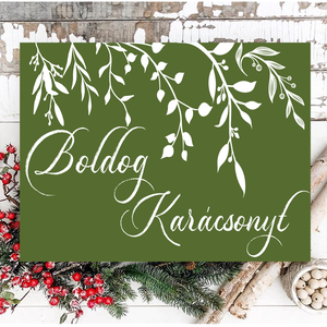 Boldog karácsonyt 40x30 cm fa tábla - karácsony - karácsonyi lakásdekoráció - Meska.hu
