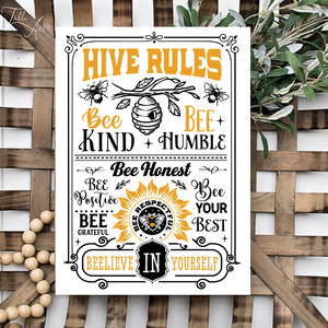 Hive rules vászonkép különböző méretben - otthon & életmód - dekoráció - kép & falikép - táblakép - Meska.hu