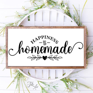Happiness is homemade 40x20 cm fa tábla - otthon & életmód - dekoráció - kép & falikép - táblakép - Meska.hu