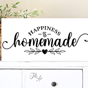 Happiness is homemade 40x20 cm fa tábla vagy vászonkép különböző méretben, Otthon & Életmód, Dekoráció, Kép & Falikép, Táblakép, Festett tárgyak, MESKA