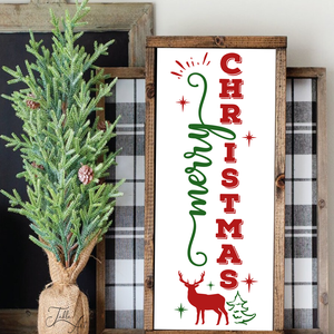 Merry Christmas 40x20 cm karácsonyi fa tábla - otthon & életmód - dekoráció - kép & falikép - táblakép - Meska.hu