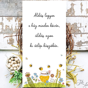 Áldás legyen 40x20 cm fa tábla  - otthon & életmód - dekoráció - kép & falikép - táblakép - Meska.hu