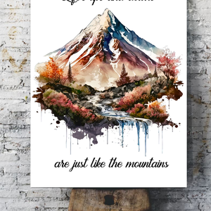 Life's up and downs are just like the mountains - vászonkép különböző méretben - otthon & életmód - dekoráció - kép & falikép - táblakép - Meska.hu