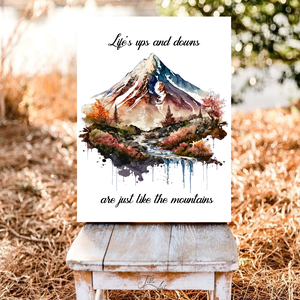 Life's up and downs are just like the mountains - vászonkép különböző méretben - otthon & életmód - dekoráció - kép & falikép - táblakép - Meska.hu