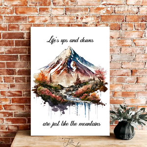 Life's up and downs are just like the mountains - vászonkép különböző méretben, Otthon & Életmód, Dekoráció, Kép & Falikép, Táblakép, , MESKA