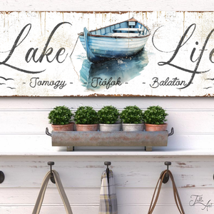 Lake life vászonkép 60x20 cm vagy 90x30 cm méretben, Otthon & Lakás, Dekoráció, Kép & Falikép, Táblakép, , MESKA