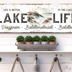 Lake life vászonkép 60x20 cm vagy 90x30 cm méretben - otthon & életmód - dekoráció - kép & falikép - táblakép - Meska.hu