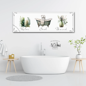 Relax Soak Unwind vászonkép 60x20 cm vagy 90x30 cm méretben - otthon & lakás - dekoráció - kép & falikép - táblakép - Meska.hu