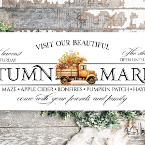 Autumn Market - Betakarítás - őszi vászonkép különböző méretben - otthon & életmód - dekoráció - kép & falikép - táblakép - Meska.hu