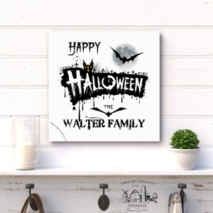 Happy Halloween Family - egyedi család - őszi vászonkép különböző méretben - otthon & életmód - dekoráció - kép & falikép - táblakép - Meska.hu