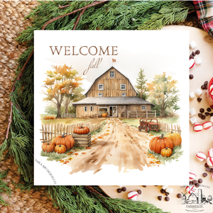 Welcome fall  - őszi vászonkép különböző méretben - otthon & életmód - dekoráció - kép & falikép - táblakép - Meska.hu